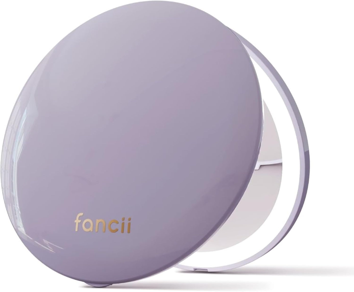 Compact Magnifying Mirror with LED Light - 10x/1x Rechargeable, Dimmable 3 Light Settings | Travel Handheld Mirror in Lilac Bliss