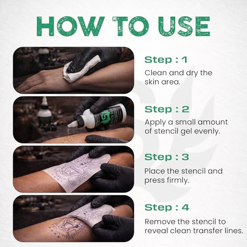 Stencil Stuff Tattoo Stencil Transfer Gel ? 4oz Tattoo Stencil Transfer Solution ? Vegan-Friendly Stencil Gel ? Fast-Drying and Long-Lasting ? Clean and Easy Application