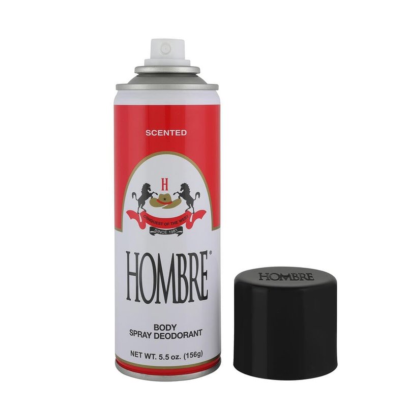 Hombre Red Deodorant Body Spray Classic for Men 5.5oz-156g (1 Pack)