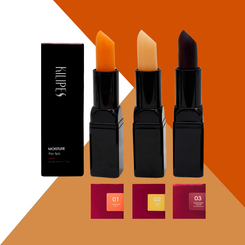Moisturizer Lip Balm, Magic Temperature Color Change Lipstick, Waterproof Kiss-proof Long Lasting Lip Gloss Natural Nutritious Lip Stick with Vitamin E, 1 Tube, 0.12 Ounce (LP002 Cherry Lipstick)