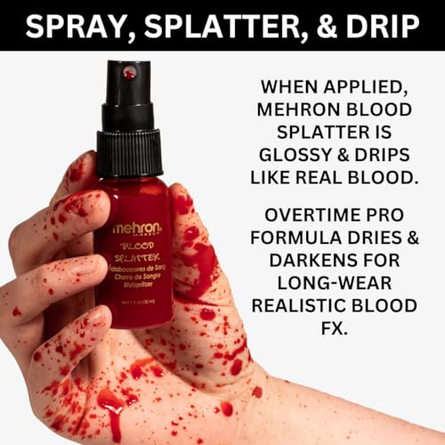 Mehron Special FX Blood Splatter Spray | Vegan Fake Blood for Halloween & Costumes