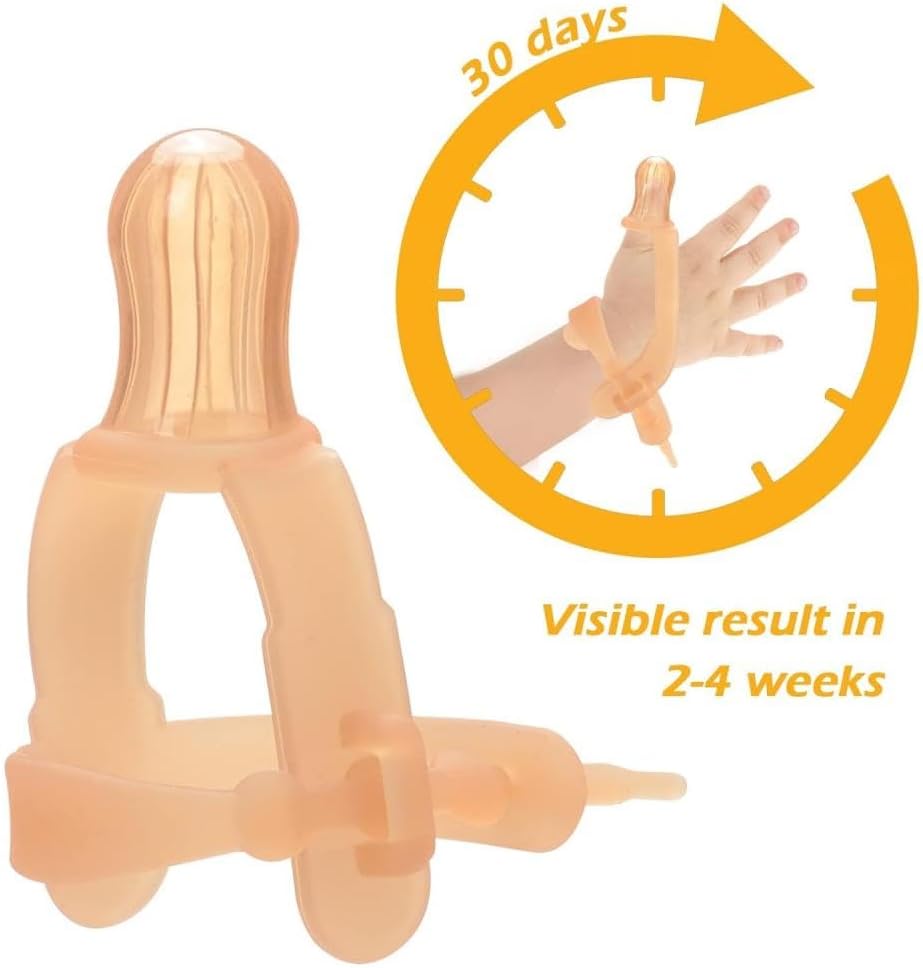 Thumb Sucking Stop for Kids | Adjustable Silicone Thumb Guard Treatment Kit - Fits 0.5-0.7" Thumbs, 1.6-1.95" Wrists