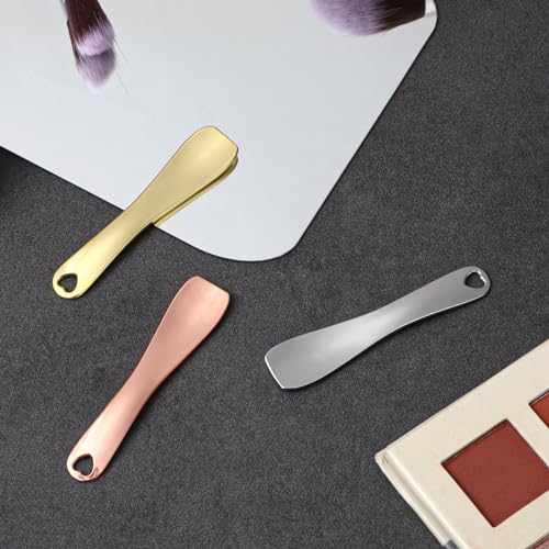 Mini Metal Cosmetic Lotion Spatula Pack for Face Mask & Cream Application
