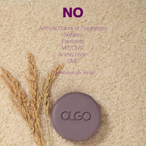 OLGO Vegan Rice Cleansing Bar for Face & Body - 3.5 oz