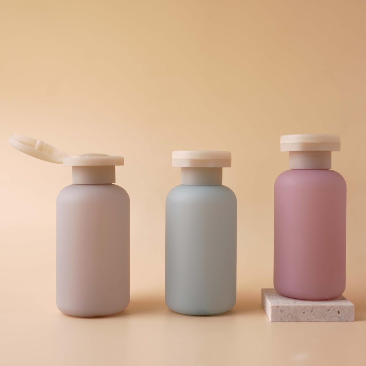 Travel Shampoo Bottles - Leak Proof Reusable Toiletry Containers | 3.4oz, 4-Pack, Garden Series