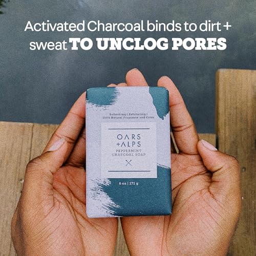 Oars + Alps Men's Exfoliating Bar Soap - Peppermint, 1 Pack