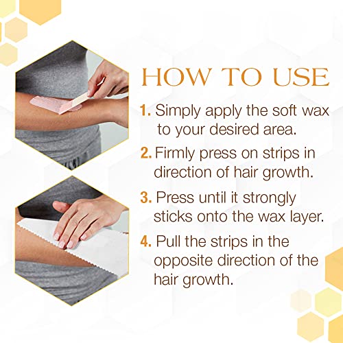 GiGi Bleached Muslin Epilating Strips for Soft Wax - Large Pack of 100, 3”x9” - Professional Hair Removal