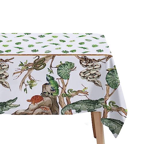Reptile Birthday Party Supplies Tablecloth - 4 Pack, 54" x 108"