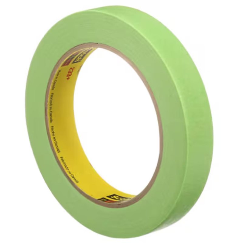 3M 233+ Green Masking Tape 26334, 0.75" x 60.1 yd, Pack of 12 Rolls – High-Performance Automotive and Industrial Painter's Tape