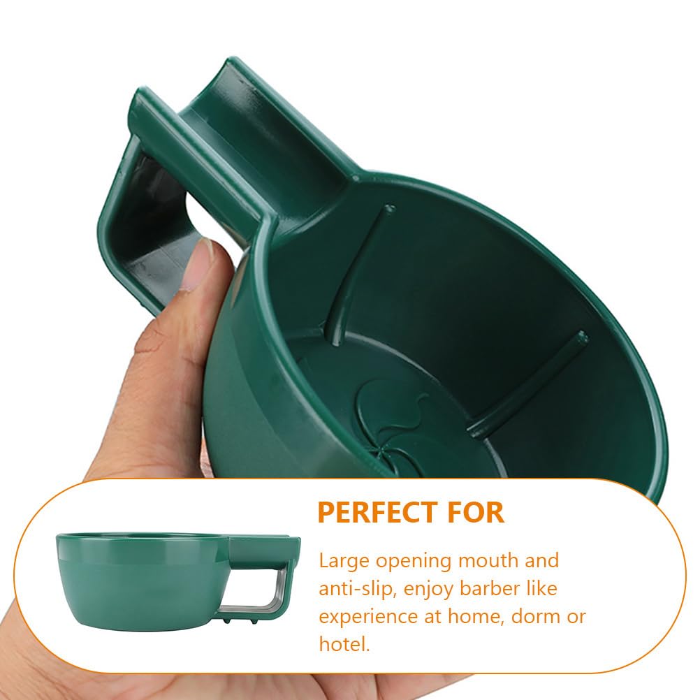 Healvian Shaving Bowl for Men 6.29 Inch Large Plastic Shaving Soap Bowl Deep Design for Rich Foam and Smooth Wet Shave at Home Dorm or Travel