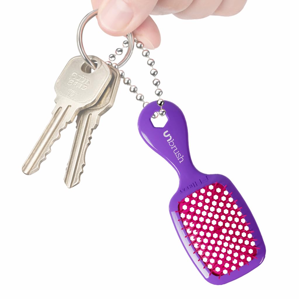 Mini Hair Brush Keychain - FHI Heat Collectible Charm for Bags & Keys | Perfect Accessory for Beauty Lovers