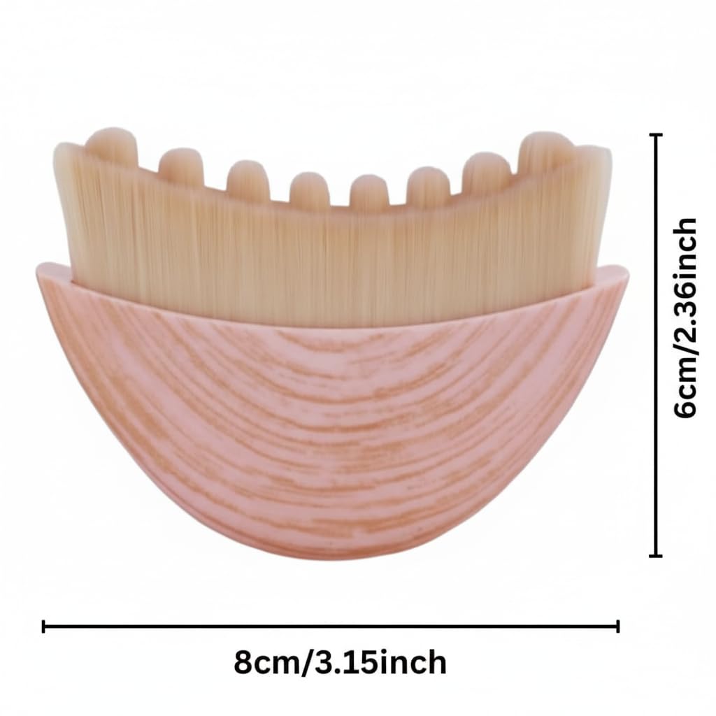 Face Brush for Lymphatic Drainage - 2Pcs New Upgraded Lymphatic Drainage Face Brushes | Gua Sha Facial Brush | Ergonomic Facial Massager for Contouring, Anti-Puffiness & Skin Tightening (Pink)