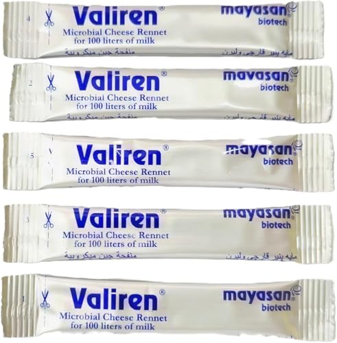 Pack of 5 Non-GMO Rennet Coagulant Sticks for Cheese Making