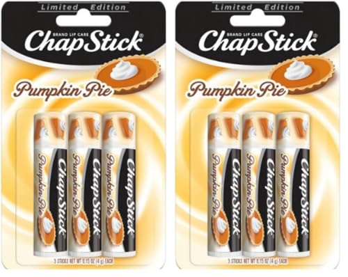 ChapStick Limited Edition Pumpkin Pie Lip Balm, 3-Pack Set