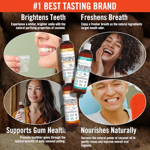 Kapuluan Coconut Oil Pulling for Teeth and Gums - Natural Peppermint Mouthwash
