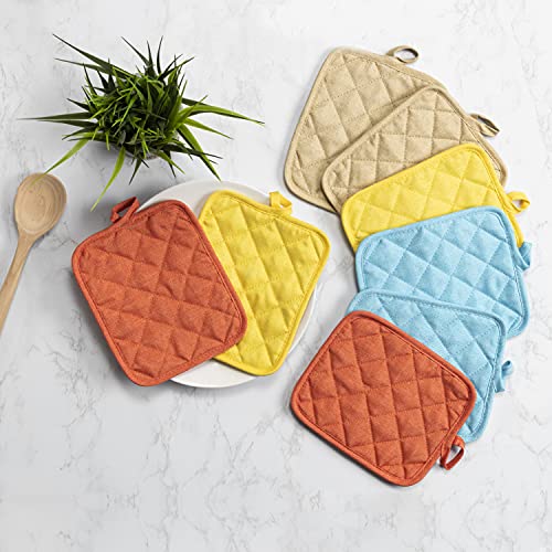 American Linen 8-Pack Heat Resistant Pot Holders - Aqua