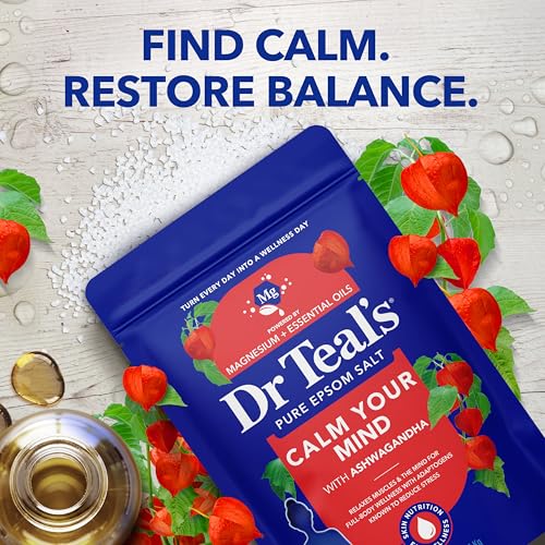 Dr Teal's Epsom Salt Magnesium Soak with Ashwagandha, 3 lbs