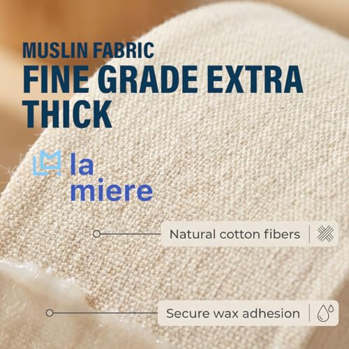 3” W x 100 Yds Natural Tear-Resistant Muslin Epilating Roll for Waxing - LA MIERE