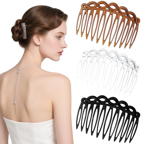 Ymapinc 6PCS French Hair Combs - Decorative Resin Styling Tools