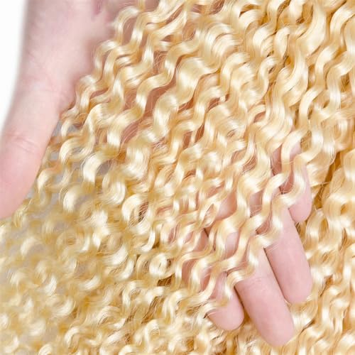 Blonde #613CL Curly Hair Bundles - 18 inch Brazilian Virgin Hair
