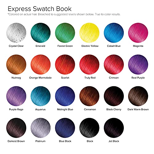 Kiss Express Semi-Permanent Hair Color - Vivid Black, 2 Count
