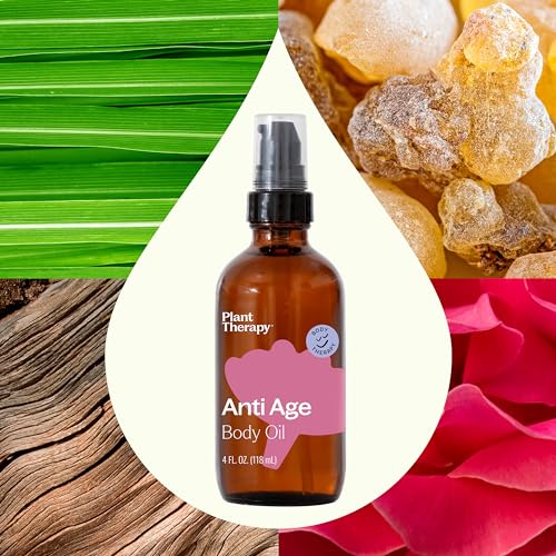 Plant Therapy Anti-Aging Body Oil, 4 oz - Hydrating & Nourishing Oil