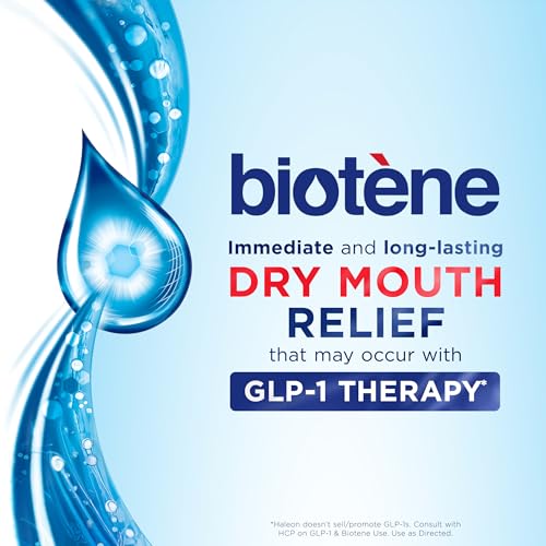 Biotene Oral Rinse Mouthwash for Dry Mouth, Fresh Mint, 33.8 fl oz
