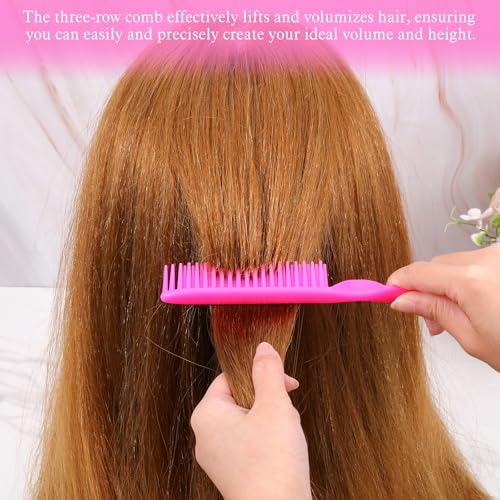 3 Row Hair Comb Set for Natural Detangling & Styling - 4PCS