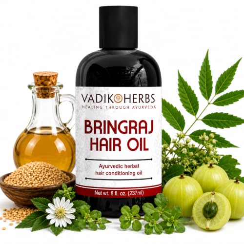 Vadik Herbs Bringraj & Rosemary Hair Oil for Hair Loss & Thinning - 8 oz