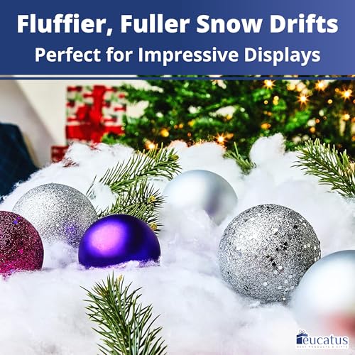 Eucatus Fluffy Fake Snow Sheet - 15 sqft Realistic Christmas Decoration