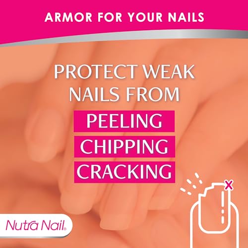 Nutra Nail Invisible Flex Nail Hardener – Flex-Shield Clear Base & Top Coat 0.5 fl oz