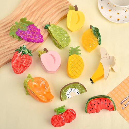 Banana Acetate Fruit Hair Claw Clip for Women - Fun Small Hair accessory