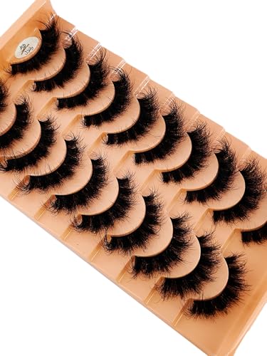 HBZGTLAD 5D-J23 3D Mink Effect False Eyelashes Winged Natural Thick Handmade