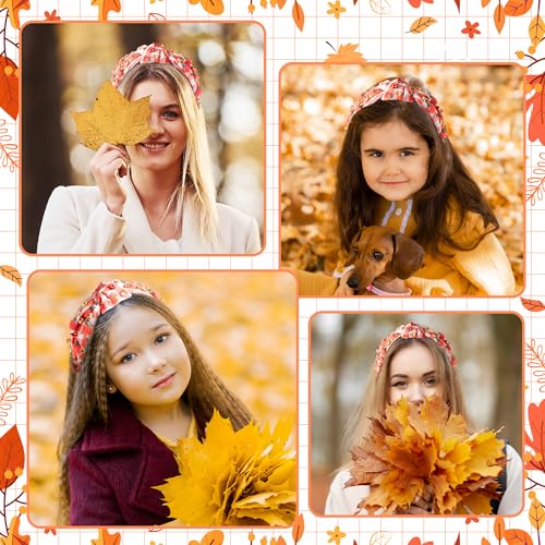PANTIDE Jeweled Knotted Headband with Rhinestone Pumpkin for Fall