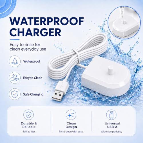 Philips Sonicare Electric Toothbrush Charger Cable - USB, IPX7 Waterproof