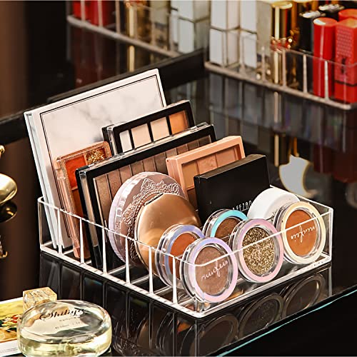 JessLab 7-Section Acrylic Makeup Organizer for Eyeshadow and Lipstick