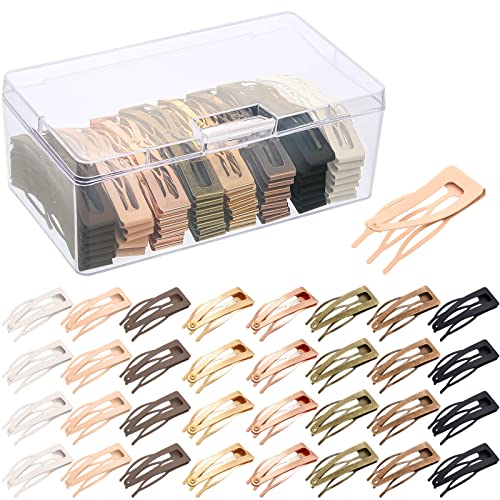 120-Piece Metal Snap Hair Clips Set - 2-Inch Double Grip Barrettes