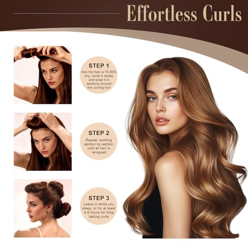 Jumbo Heatless Curls Set - Soft Velvet Overnight Hair Rollers