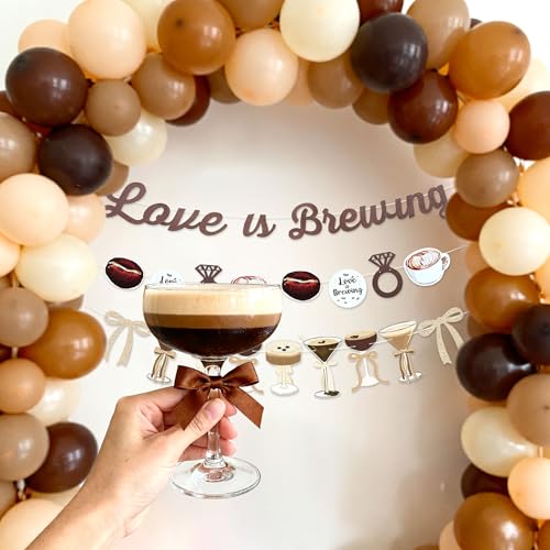 Love is Brewing Coffee Themed Bridal Shower Decorations Set