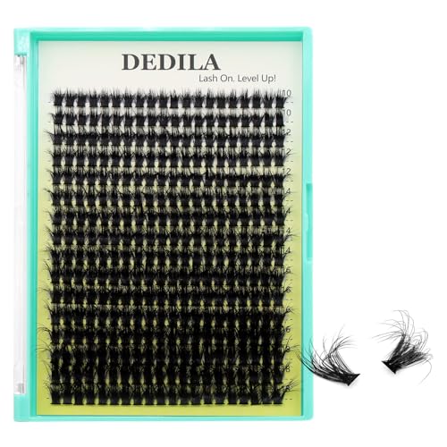 Dedila 60D Wispy Individual Cluster Lashes - 320 Pcs Mixed 10-18mm Set