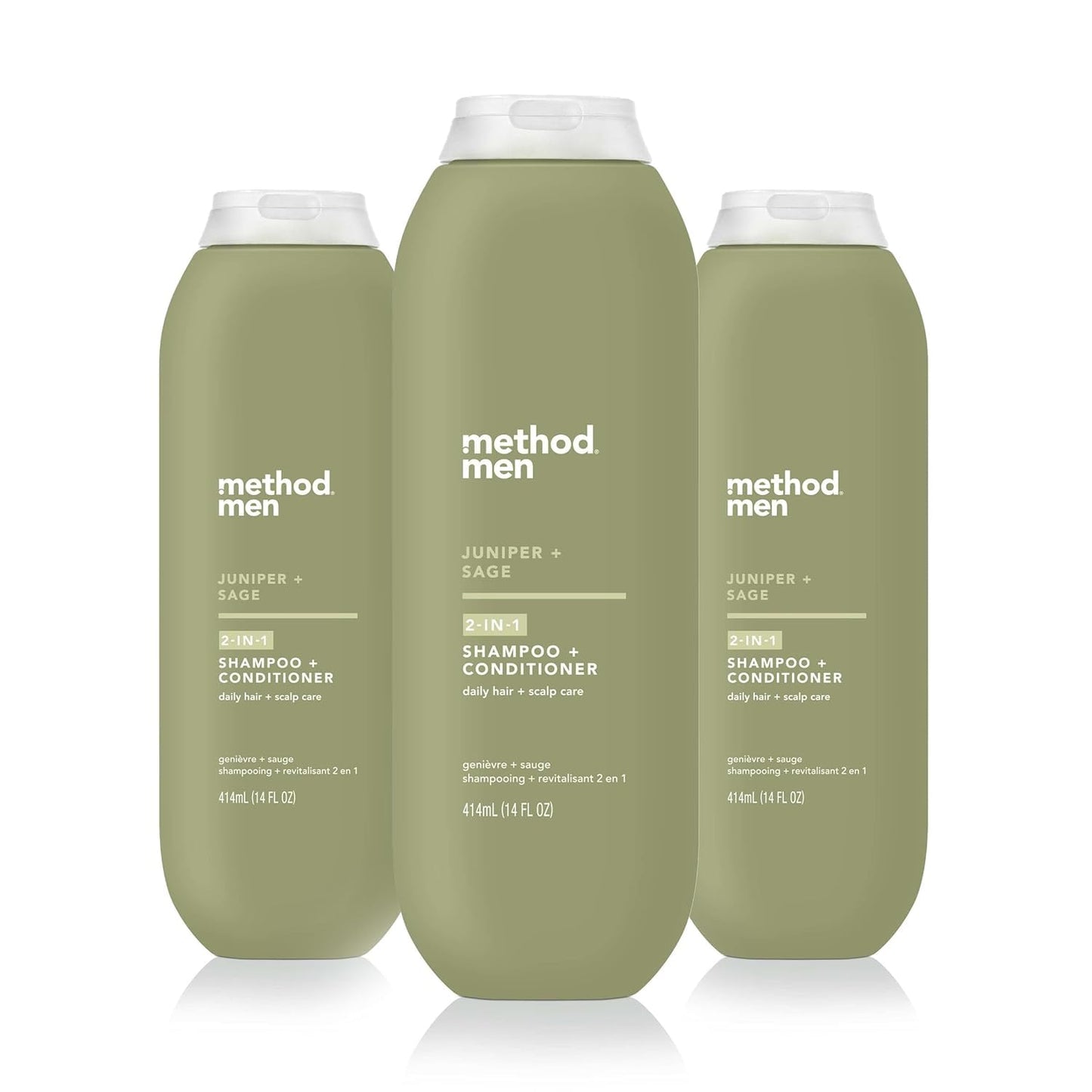 2-in-1 Shampoo and Conditioner for Men - Sea + Surf Formula with Argan & Jojoba Oil | 14 oz, Pack of 3