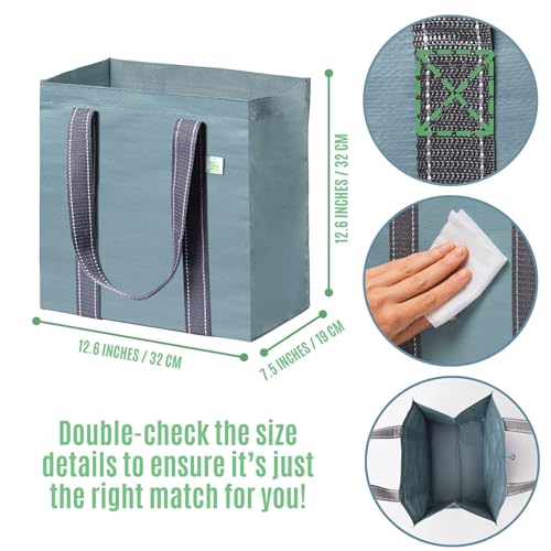 VENO Reusable Grocery Shopping Bags | Heavy Duty Foldable Tote