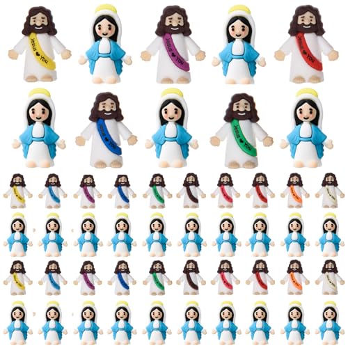 Mini Jesus and Virgin Mary Figurines - 40 Piece Set for Gifts