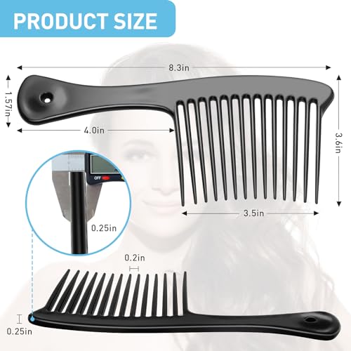 HDAJY Wide Tooth Comb for Wet & Dry Hair - No Damage