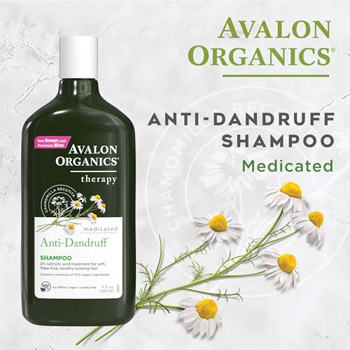 Avalon Organics Anti-Dandruff Shampoo | 2% Salicylic Acid, 11 Fl Oz