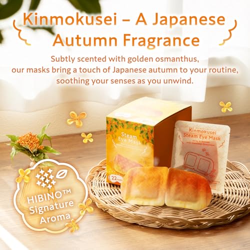 HIBINO Self-Heating Steam Eye Mask - Kinmokusei Aroma (22 Pack)