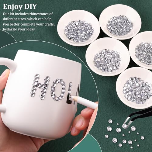 Flatback Rhinestones Craft Kit with B7000 Glue - 12 Sizes & Tools