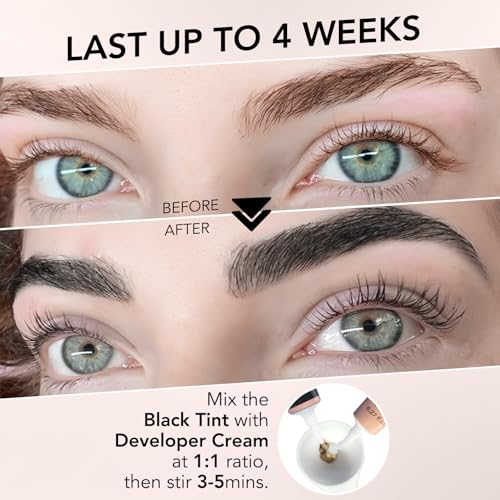 Lomansa Black Eyelash Color Kit – Natural Results for Lashes & Brows