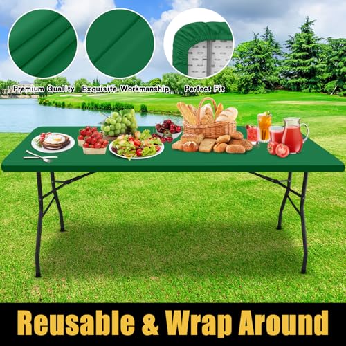Smiry Waterproof Elastic Fitted Picnic Tablecloth - 30"x72"