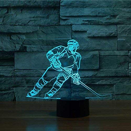Ticent 3D Hockey Night Light with 7 Color Changing LED